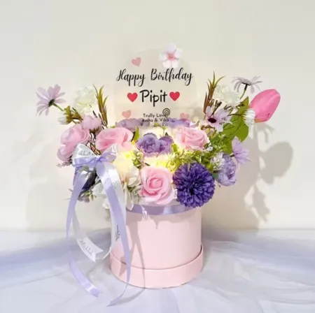 Bloom Box Akrilik Ucapan Ulang Tahun Sinjai